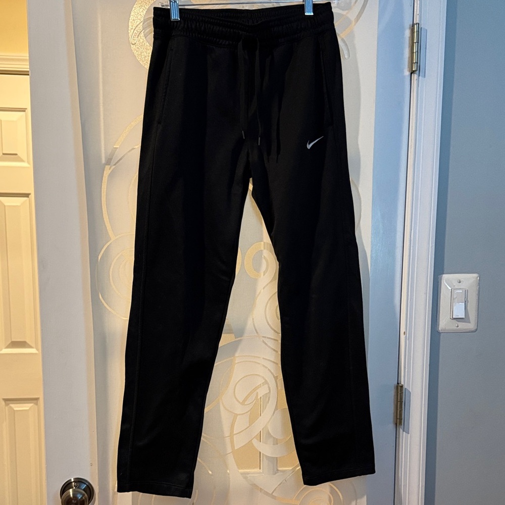 Nike Men's Black Joggers with White Logo